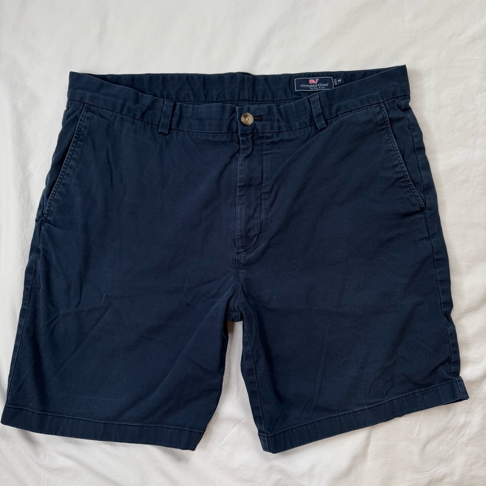 Vineyard Vines Chino Dress Khaki Shorts Navy Blue Preppy Boat Beach Summer